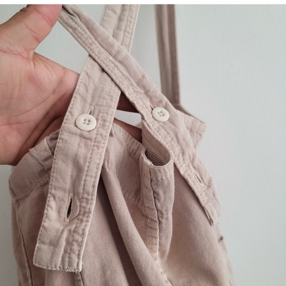 Free People Neutral Tan Pinnafore Overall Dress - Picture 4 of 7